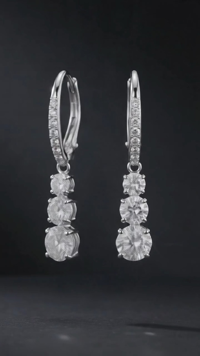 Swarovski crystal earrings featured in the video